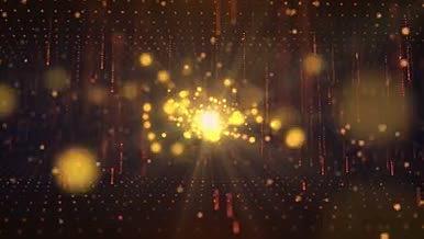 金色粒子绚丽大气舞台视频背景AE模板视频的预览图